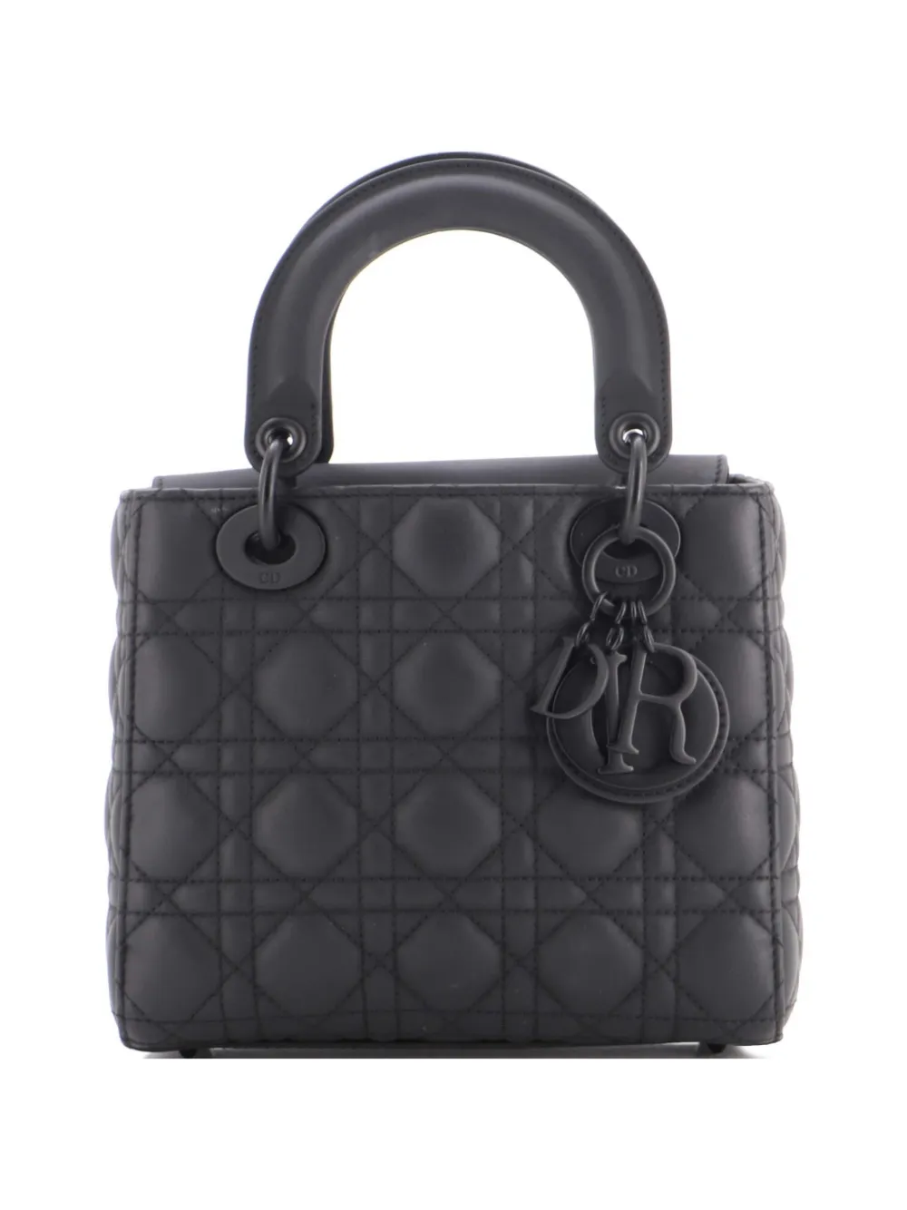 Christian Dior Pre-Owned Ultra Matte My ABCDior Lady Dior Bag Cannage Quilt Calfskin shoulder bag - Black