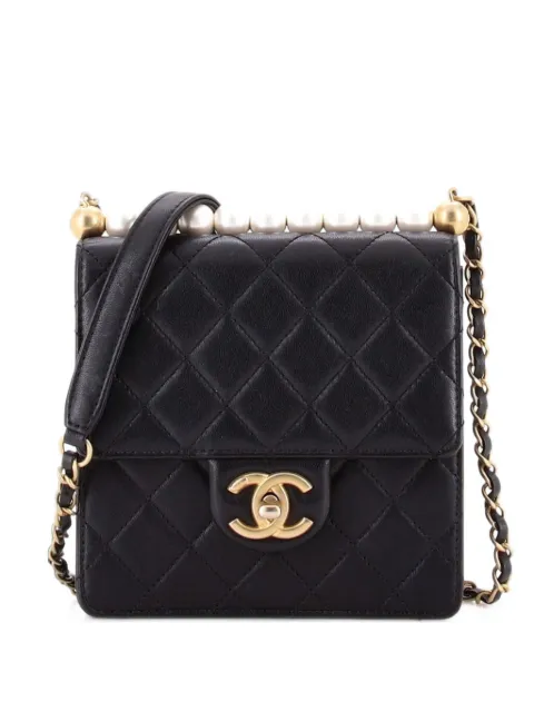 CHANEL Pre-Owned Chic Pearls Flap Bag Quilted Lambskin Mini crossbody bag