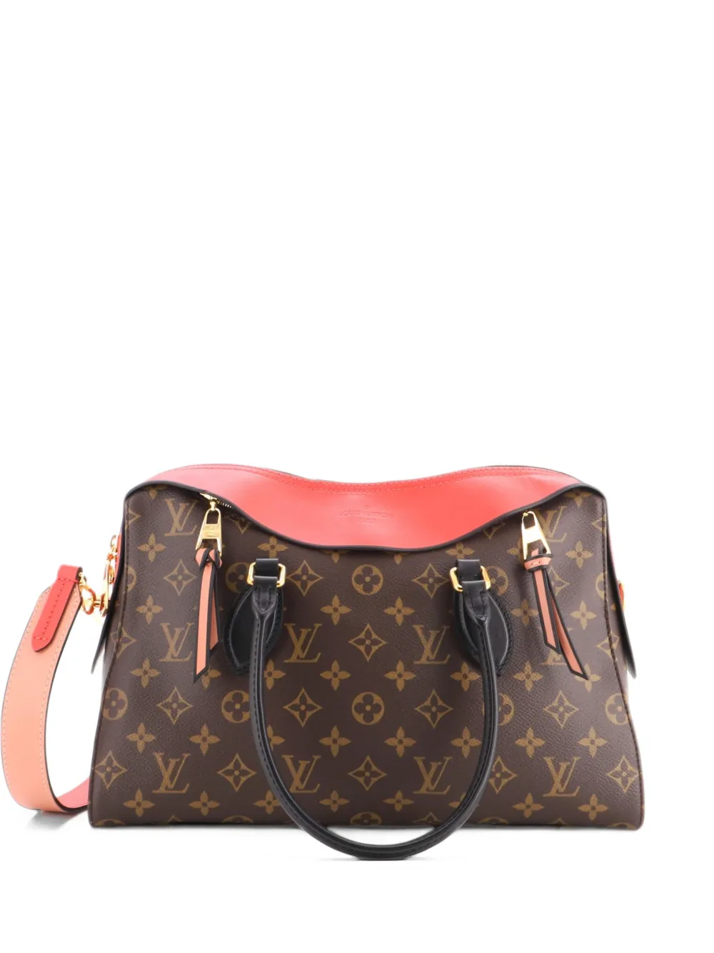 Louis Vuitton Pre-Owned Tuileries Handbag Monogram Canvas with Leather satchel - Nero