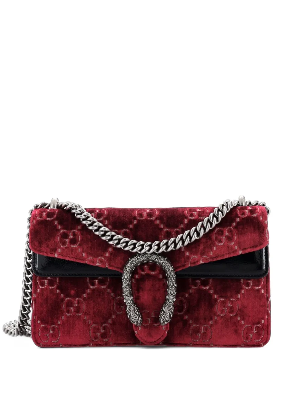 Gucci Pre-Owned Dionysus Bag GG Velvet Mini shoulder bag - Red