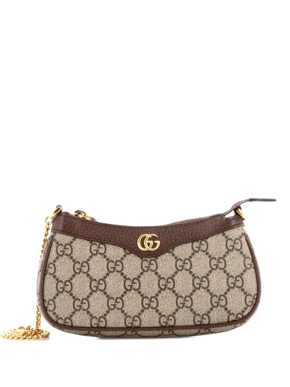 Gucci Pre-Owned Ophidia Charm Shoulder Bag GG Coated Canvas with Leather Mini crossbody bag - Braun