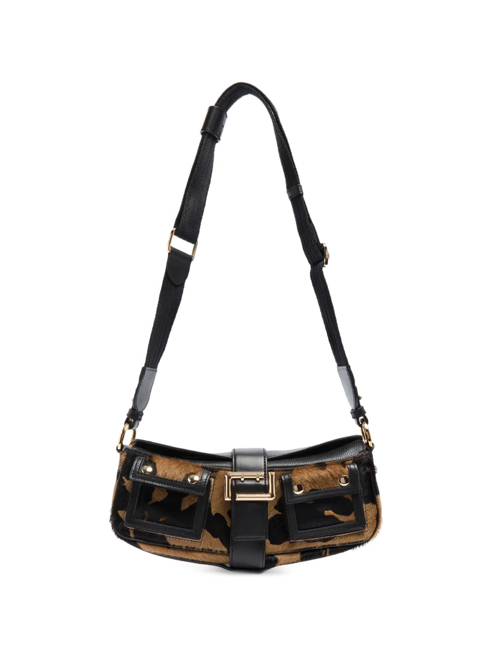 Lancel Borsa a spalla con tasche - Marrone