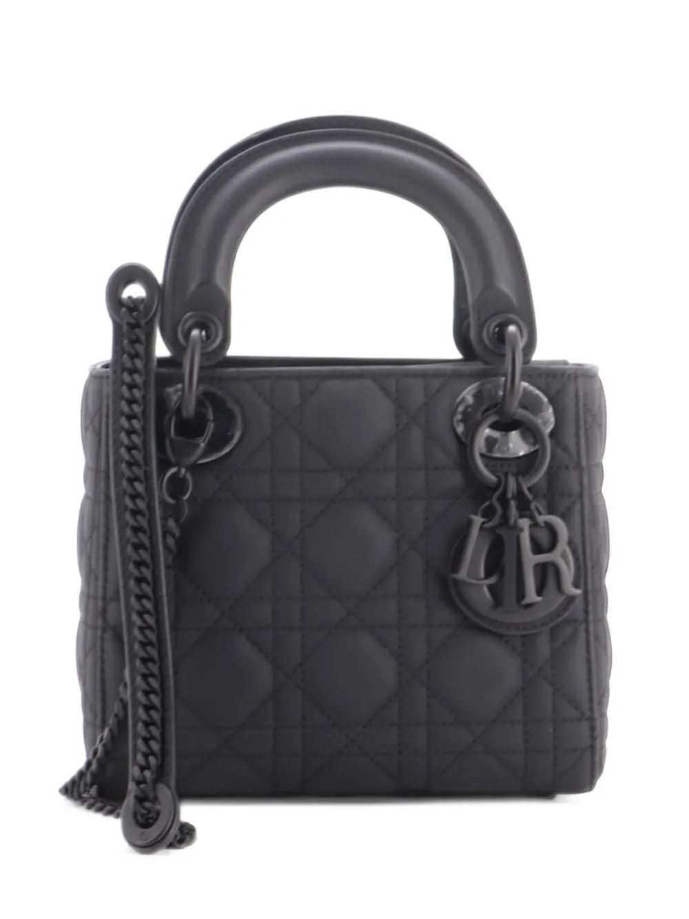 Christian Dior Pre-Owned Ultra Matte Lady Dior Chain Bag Cannage Quilt Calfskin Mini shoulder bag - Schwarz