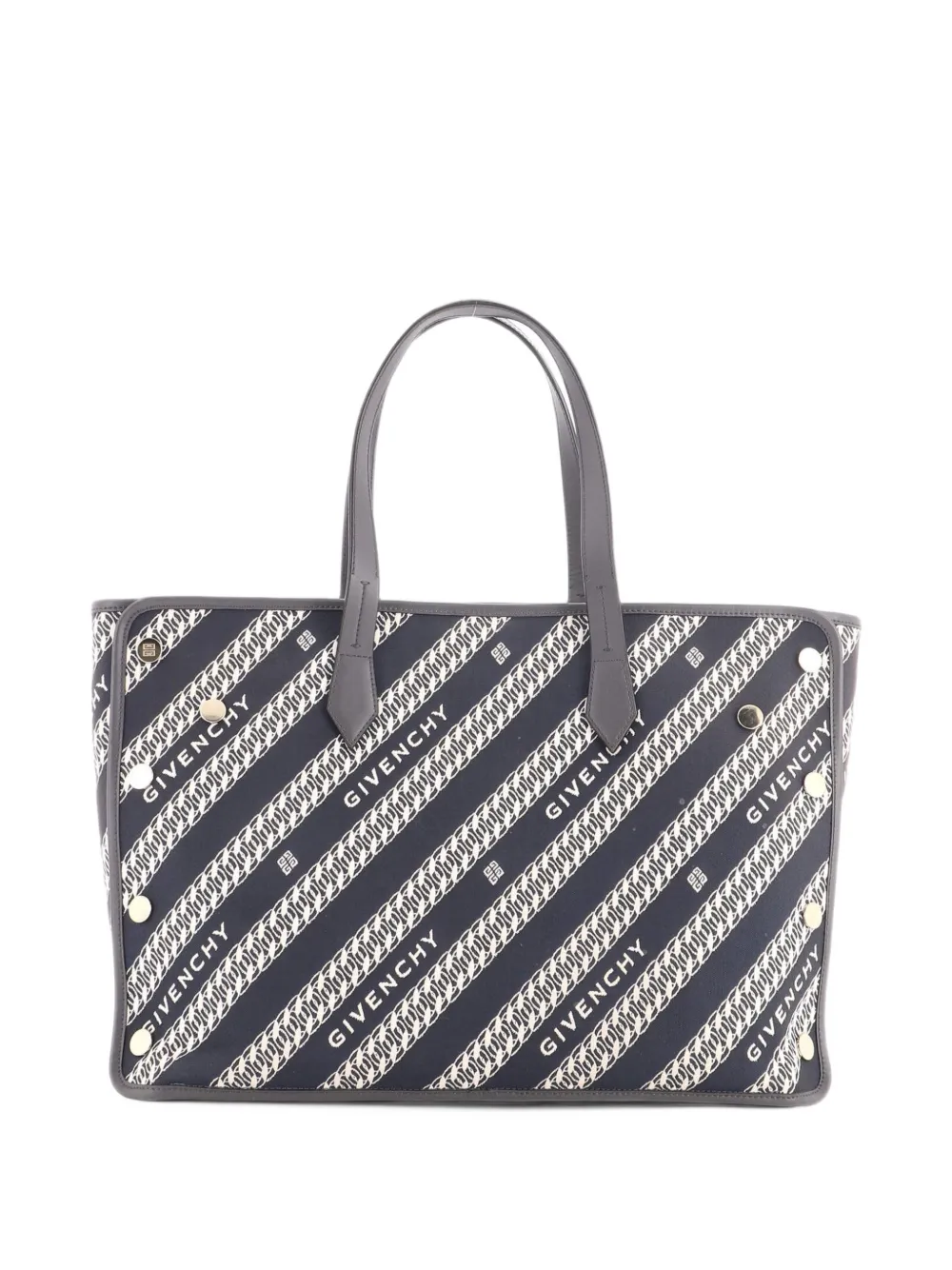 Givenchy Pre-Owned Bond Shopper Logo Jacquard Canvas Medium tote bag - Blu