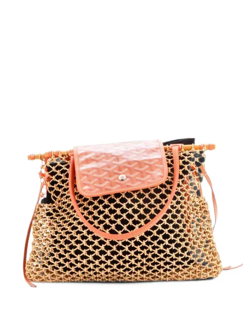 Goyard Pre-Owned Aligre Bag Raffia Net with Coated Canvas tote bag
