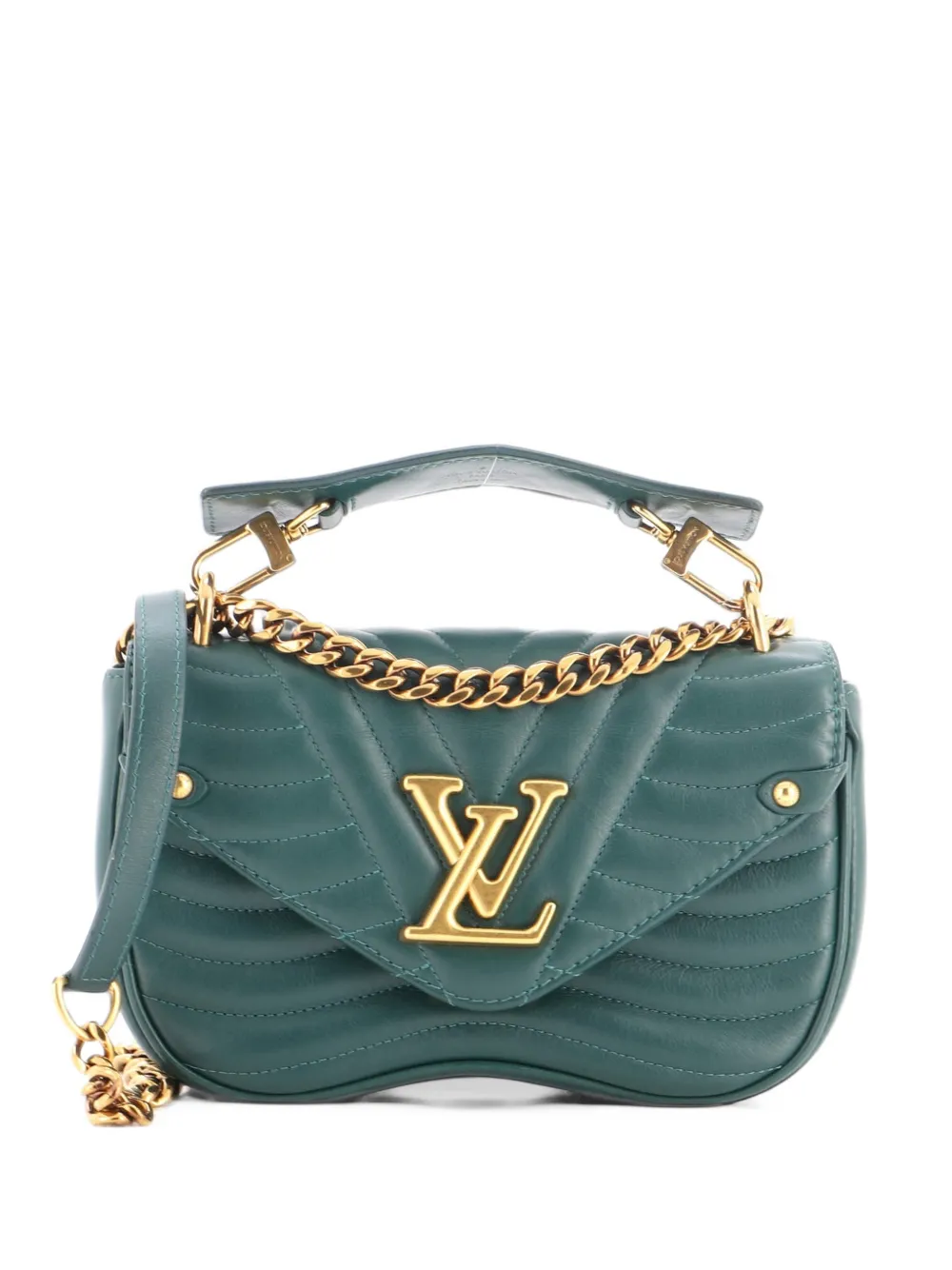 Louis Vuitton Pre-Owned New Wave Chain Bag Quilted Leather PM shoulder bag - Grün