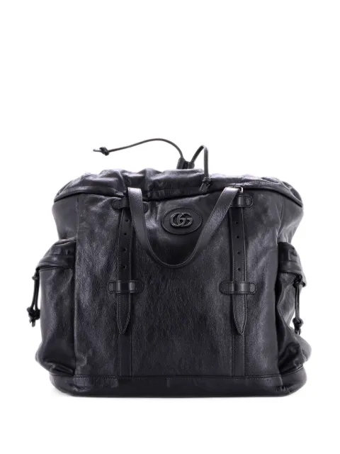 Gucci Pre-Owned tote de piel con motivo GG con cordones