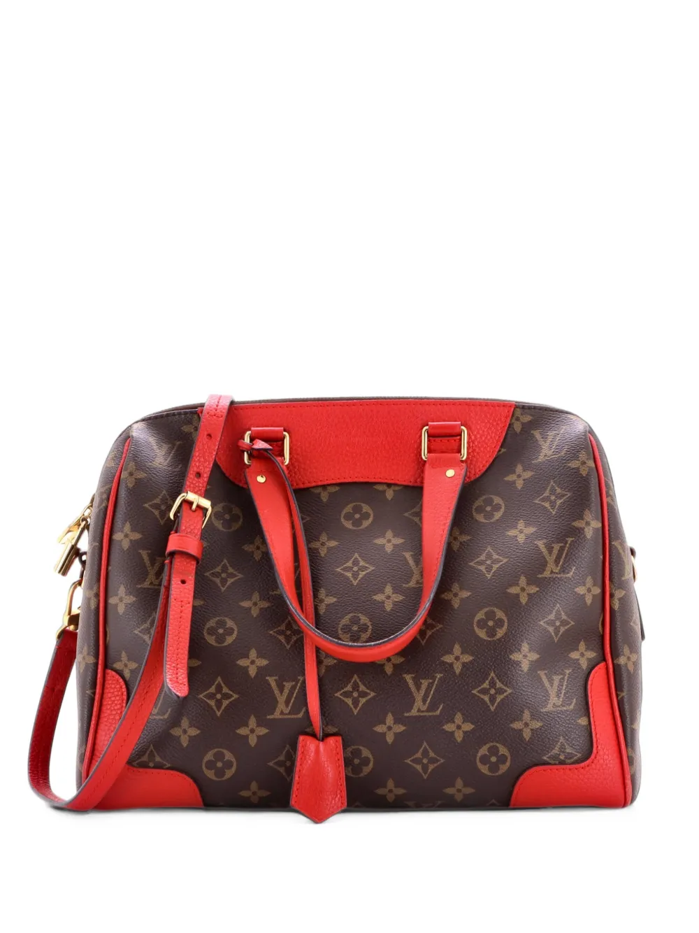 Louis Vuitton Pre-Owned Retiro NM Handbag Monogram Canvas and Leather satchel - Rosso