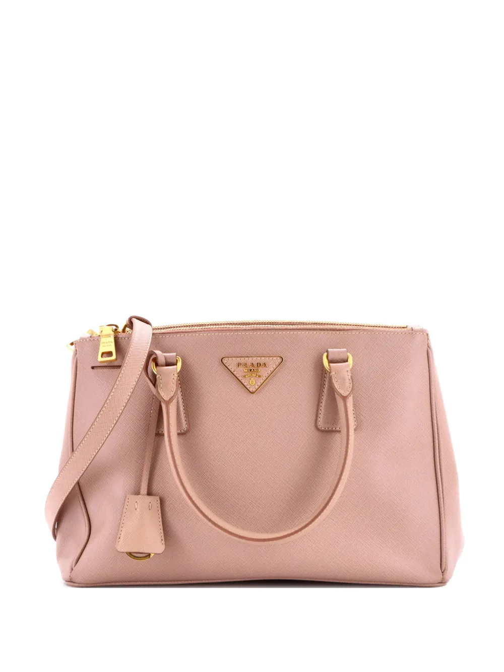 Prada Pre-Owned Double Zip Lux Saffiano Leather Small tote bag - Rosa