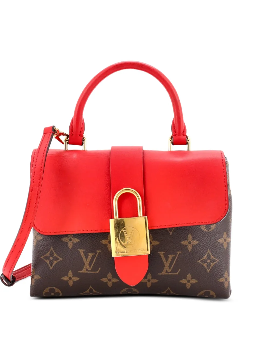 Louis Vuitton Pre-Owned Locky Handbag Monogram Canvas with Leather BB satchel - Red