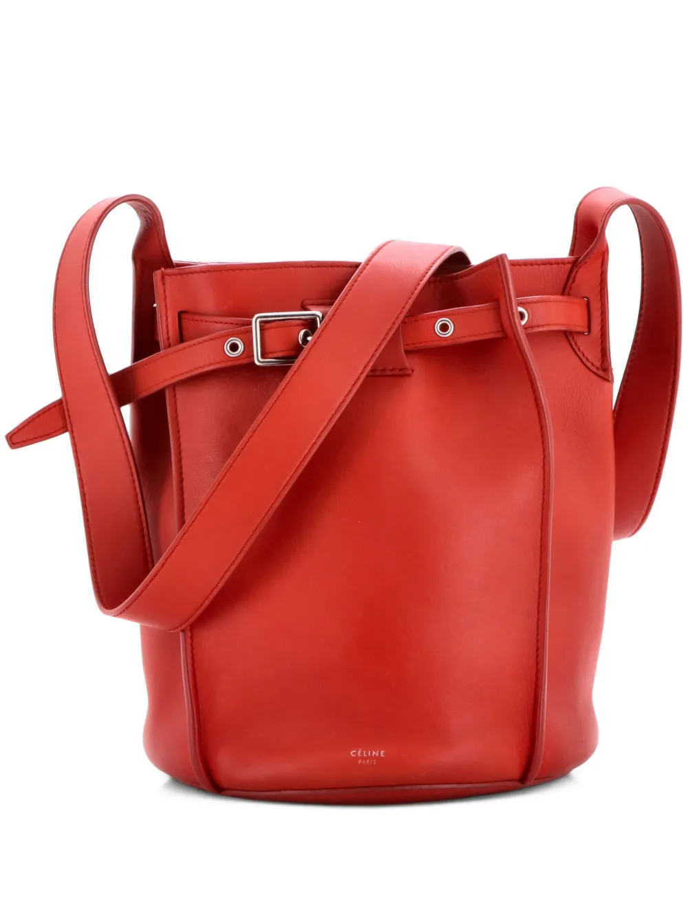 Celine Pre-Owned Long Strap Big Bag Leather bucket bag - Red