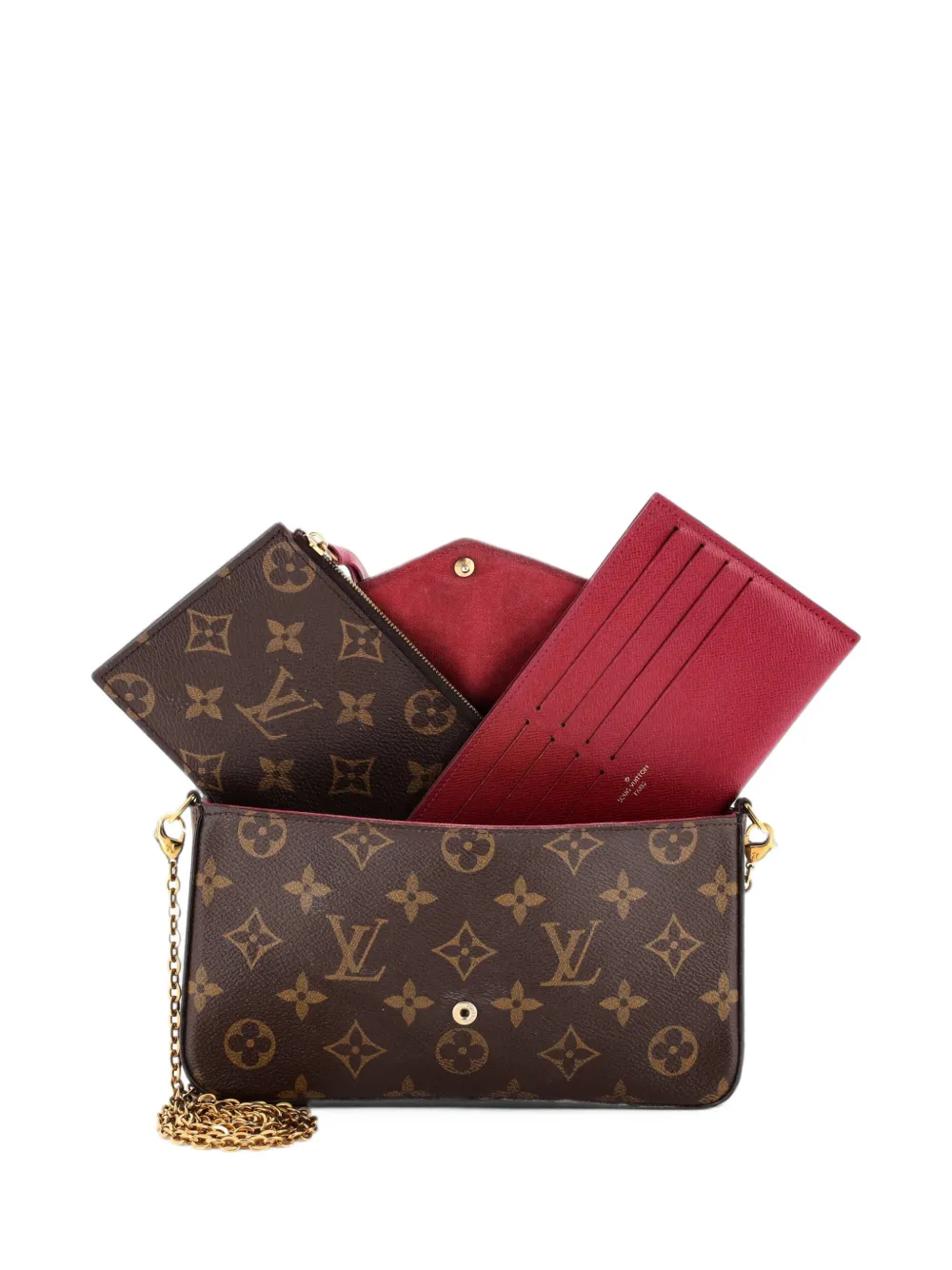 Louis Vuitton Pre-Owned Felicie Pochette Monogram Canvas crossbody bag - Braun