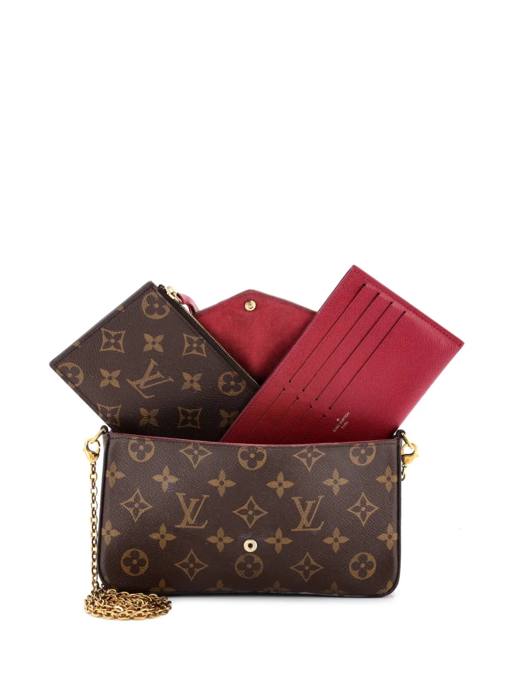 Louis Vuitton Pre-Owned Felicie Pochette Monogram Canvas crossbody bag - Brown