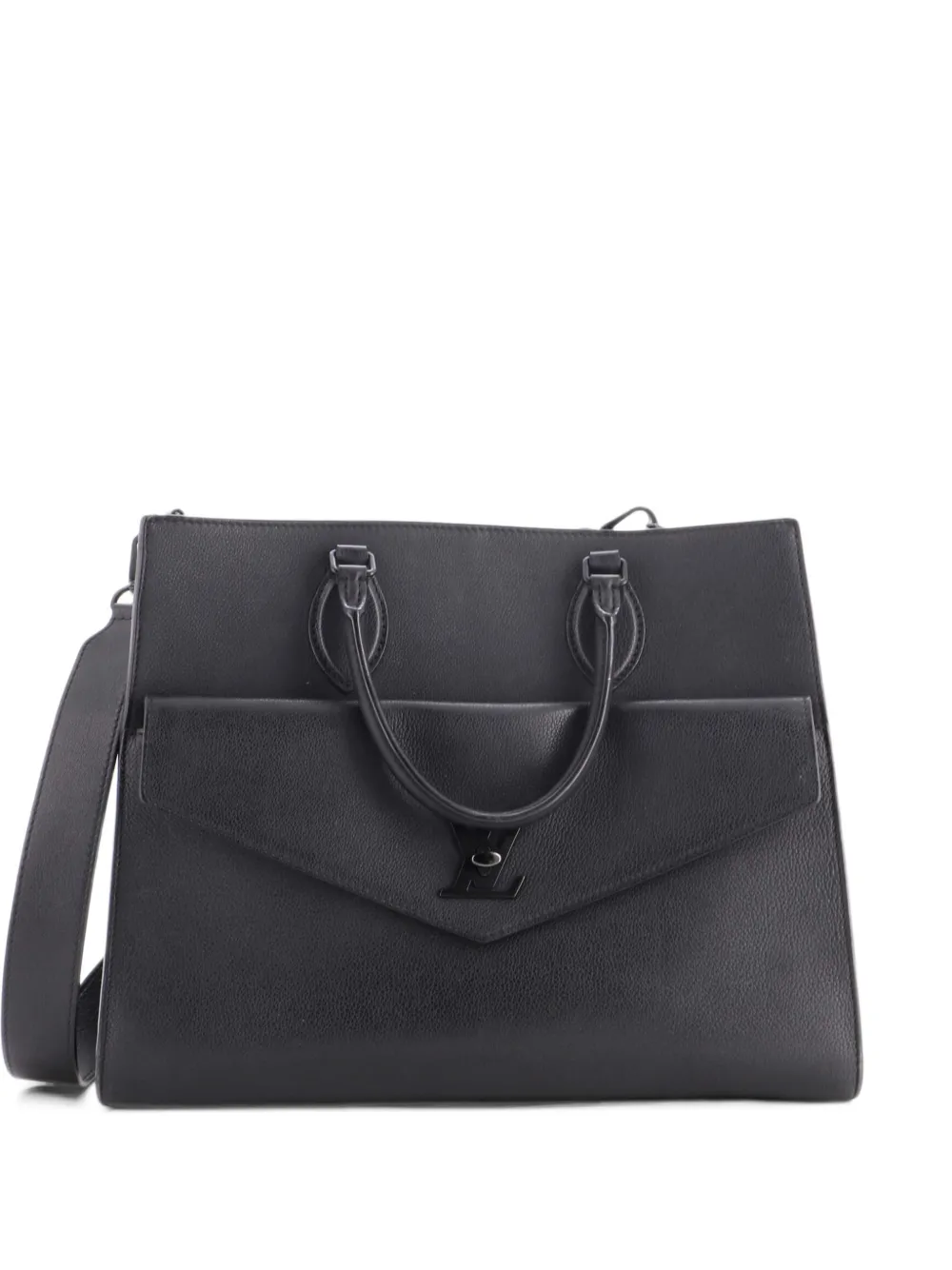 Louis Vuitton Pre-Owned Lockme Monochrome Leather MM tote bag - Nero