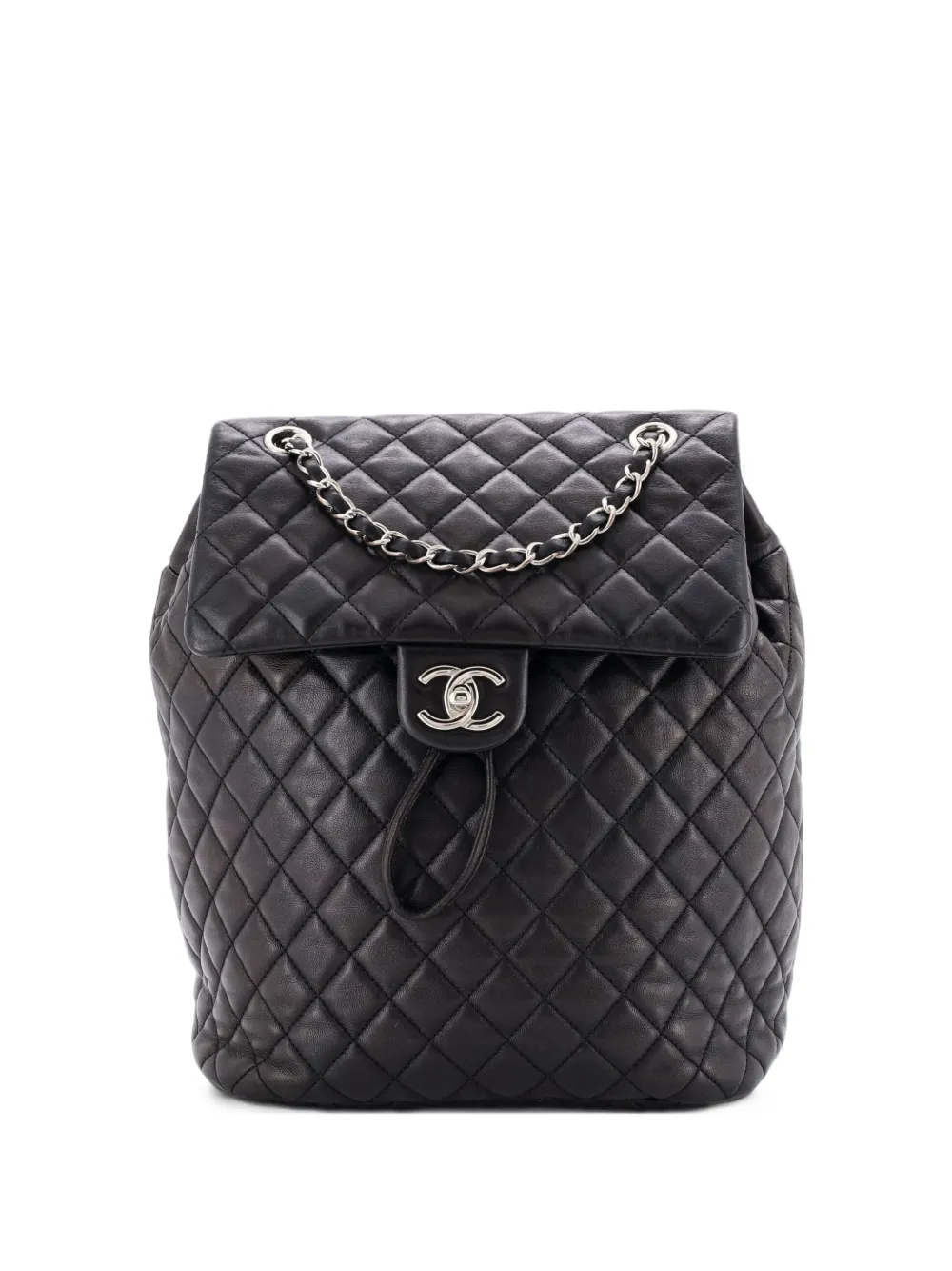 CHANEL Pre-Owned Urban Spirit Quilted Lambskin Large backpack - Black