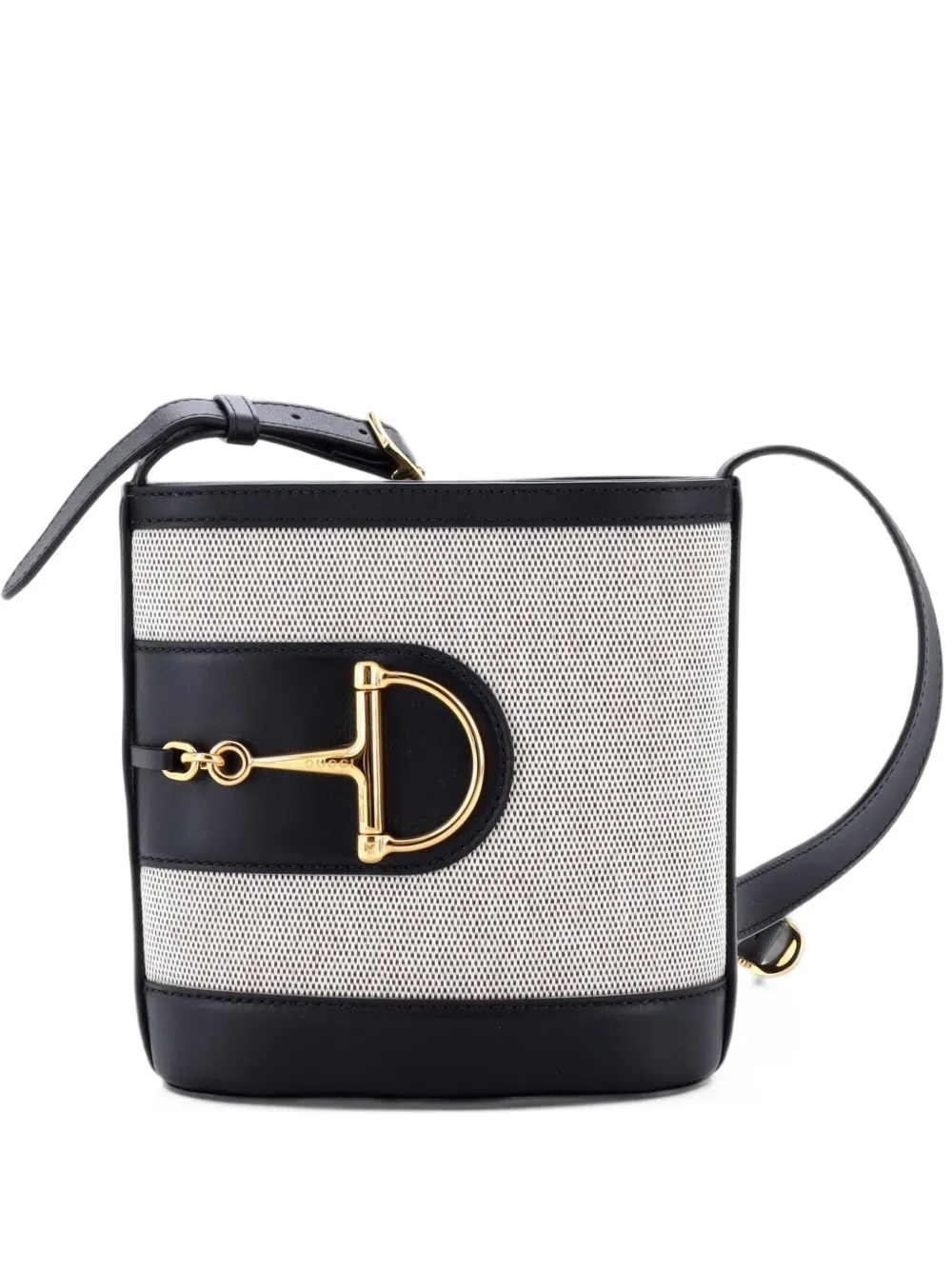 Gucci Pre-Owned 73 Canvas and Leather Small bucket bag - Schwarz