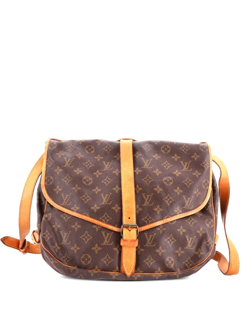 Louis Vuitton Pre-Owned Saumur Handbag Monogram Canvas 30 crossbody bag - Brown