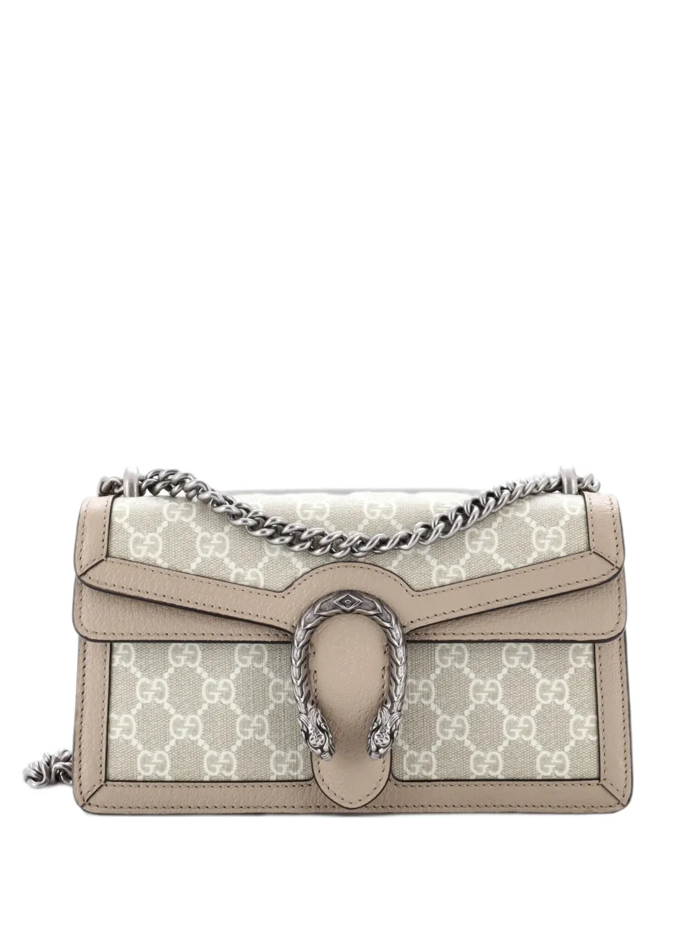 Gucci Pre-Owned Dionysus Bag GG Coated Canvas with Leather Small shoulder bag - Neutrals