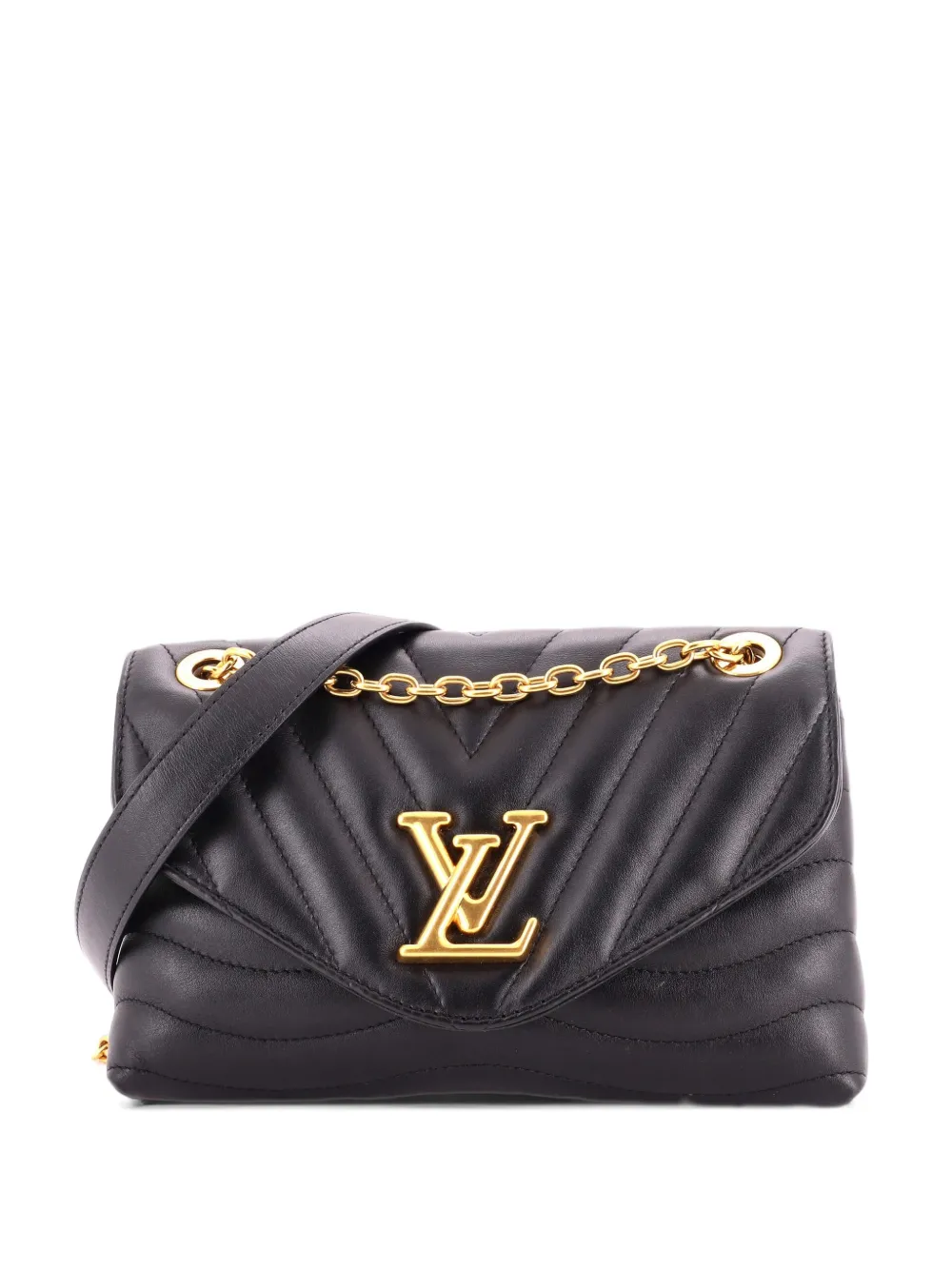 Louis Vuitton Pre-Owned New Wave Chain Bag NM Quilted Leather MM crossbody bag - Black
