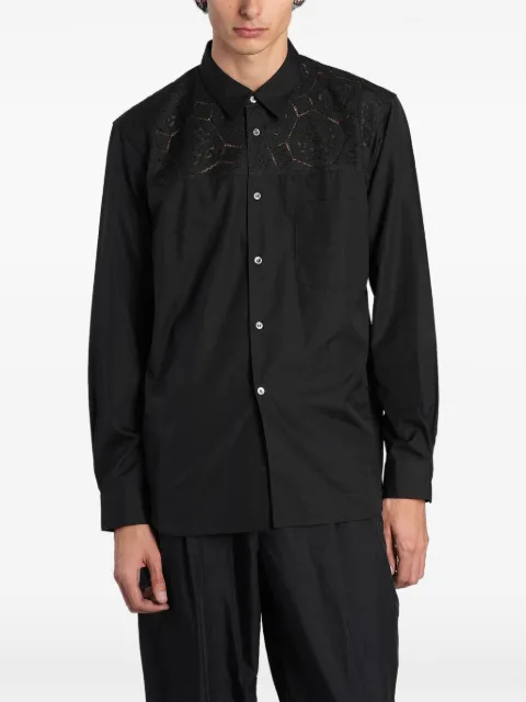 Comme des Garçons Homme Plus lace-panelled shirt