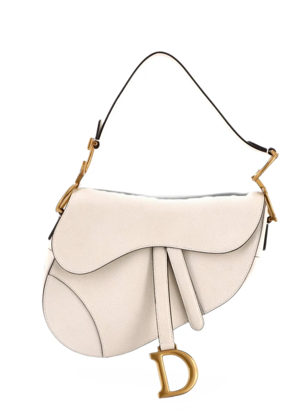 Christian Dior Pre-Owned Saddle Handbag Leather Medium shoulder bag - Weiß