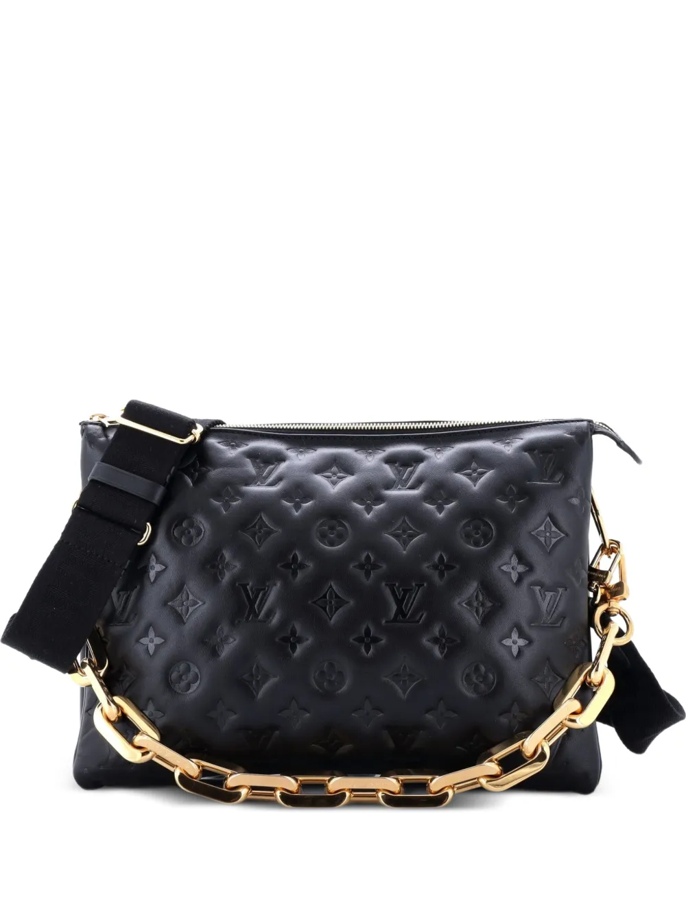 Louis Vuitton Pre-Owned Coussin Bag Monogram Embossed Lambskin MM crossbody bag - Schwarz