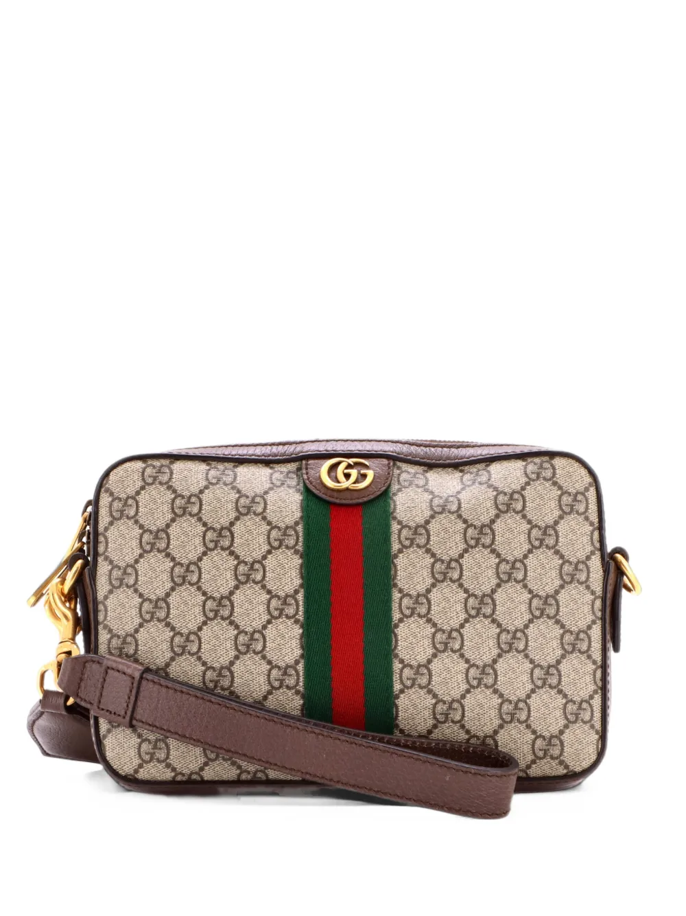 Gucci Pre-Owned Ophidia Zip Wristlet Shoulder Bag GG Coated Canvas Small crossbody bag - Braun