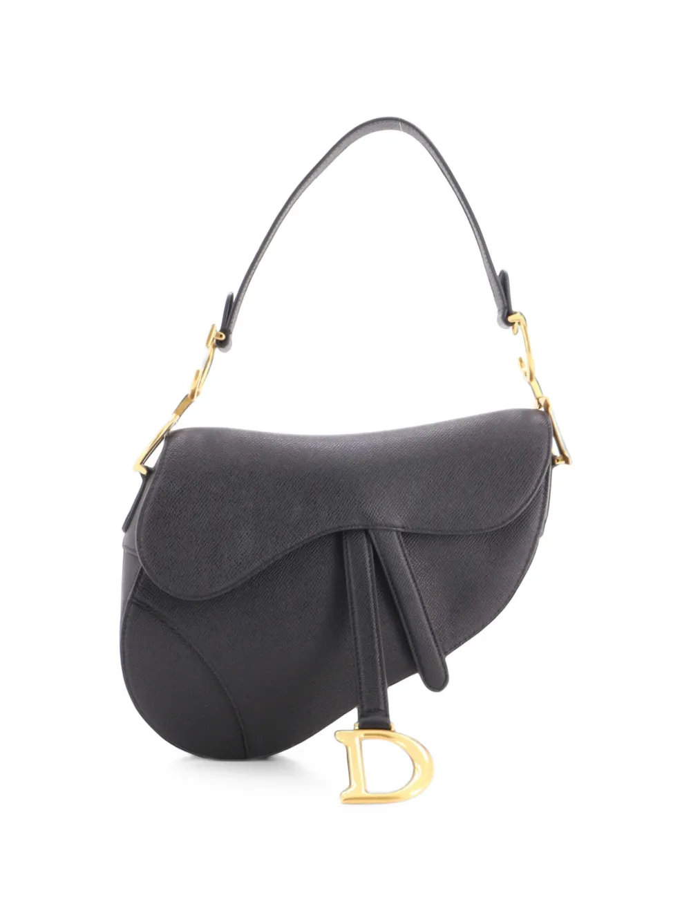 Christian Dior Pre-Owned Saddle Handbag Leather Medium shoulder bag - Schwarz