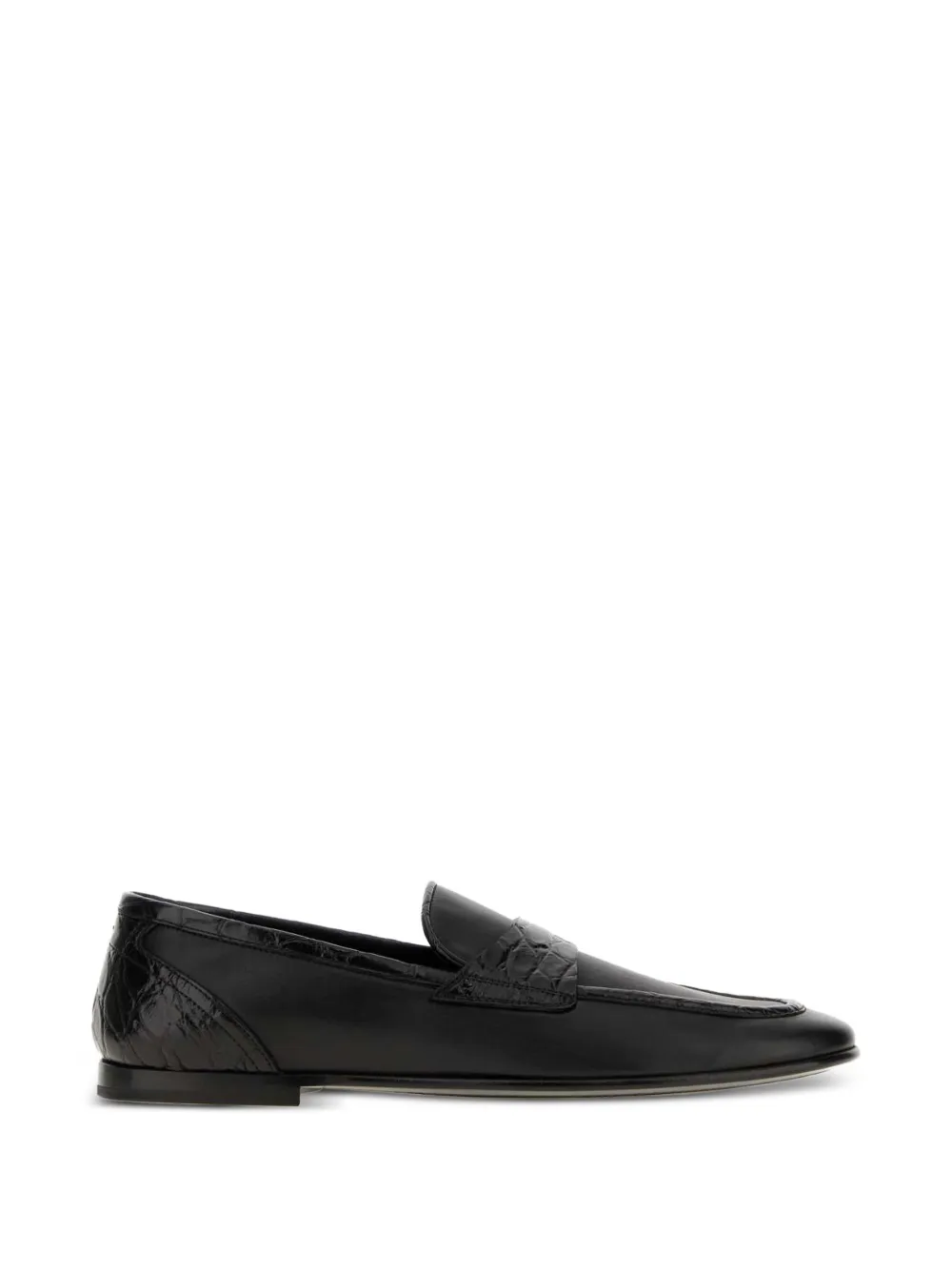 Dolce & Gabbana alligator-effect leather loafers - Nero