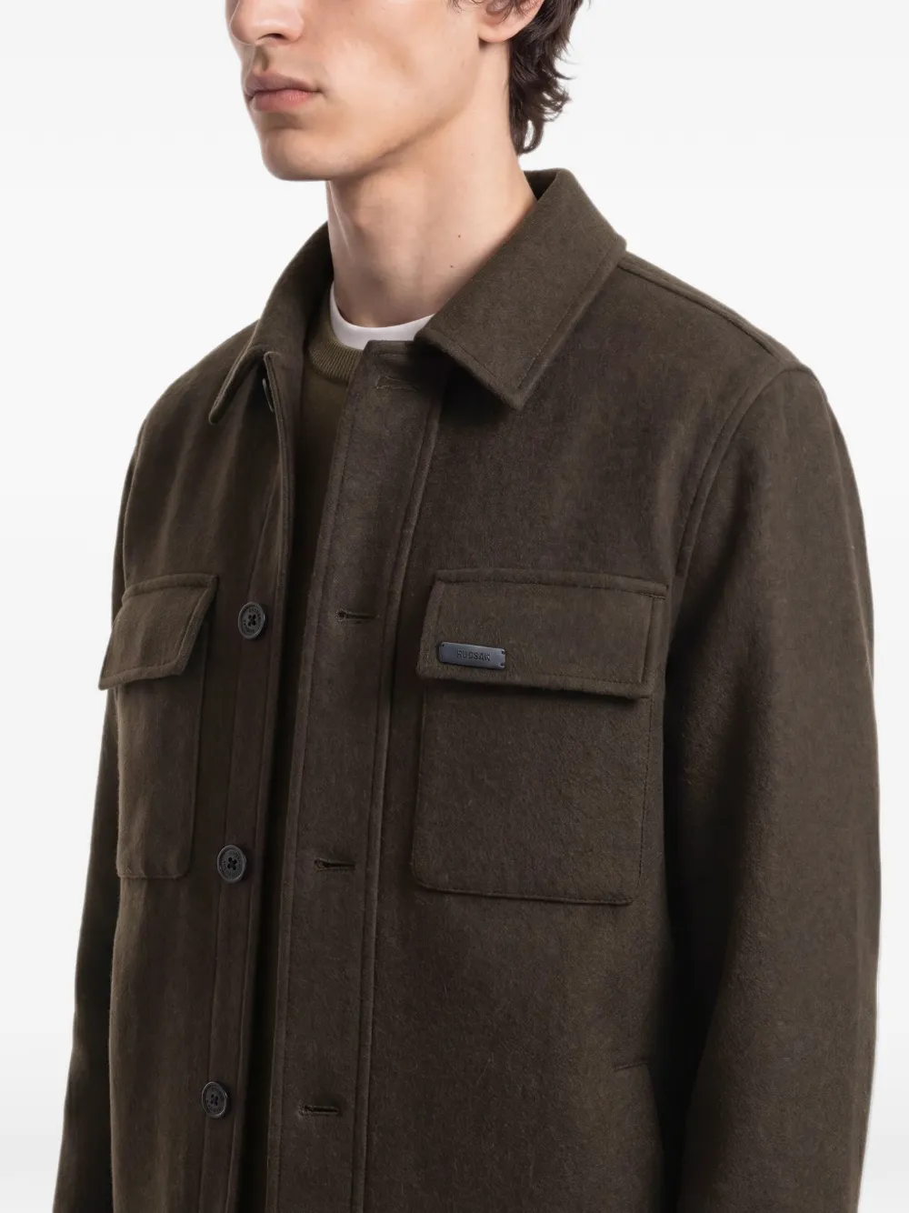 RUDSAK Mackenzie button-up jacket Groen