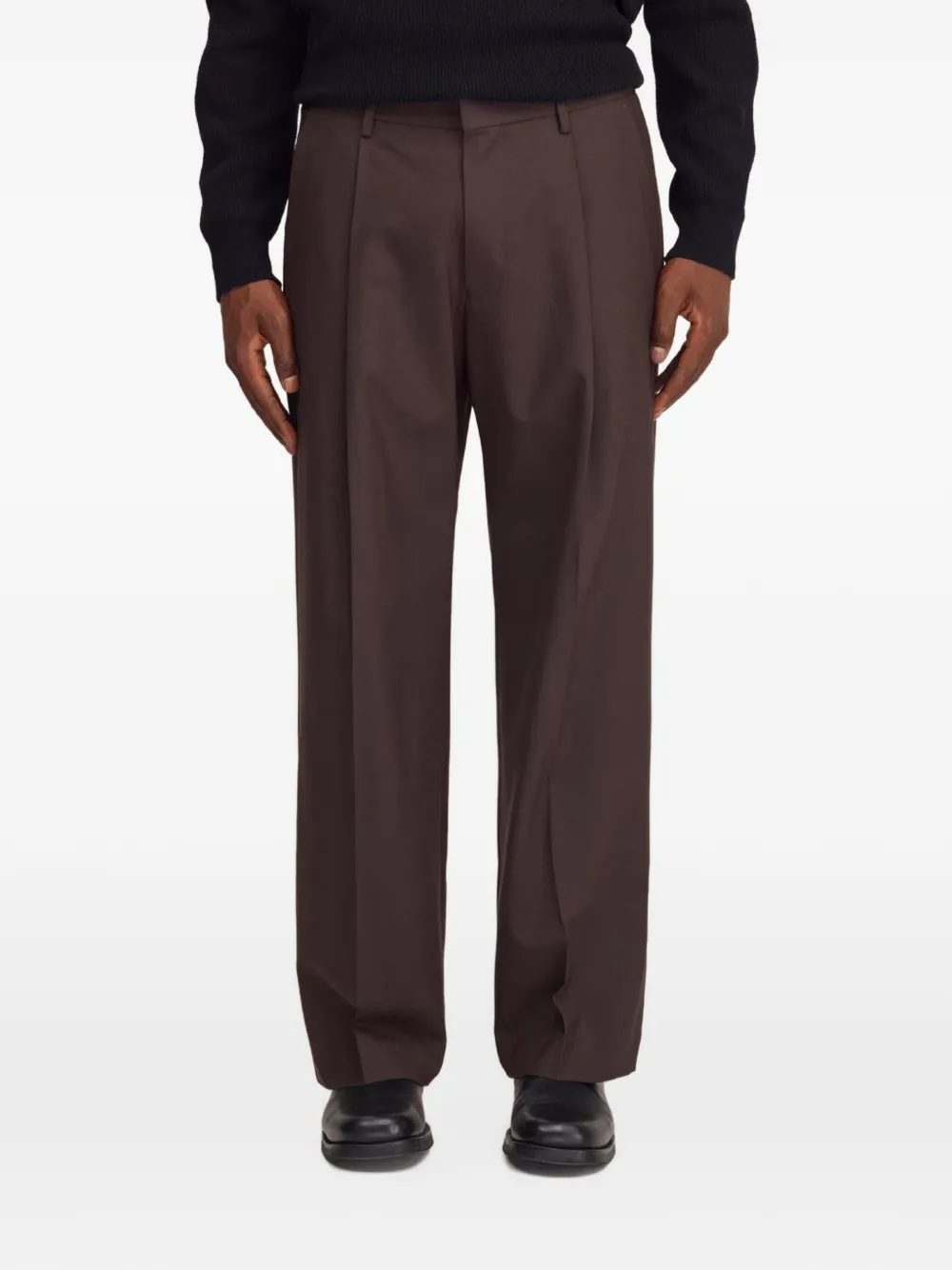 NN07 Kay geplooide broek Bruin