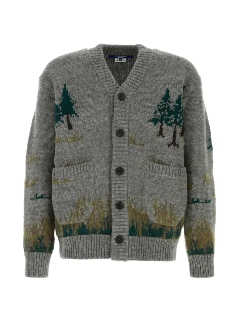 Junya Watanabe intarsia-knit embroidered cardigan