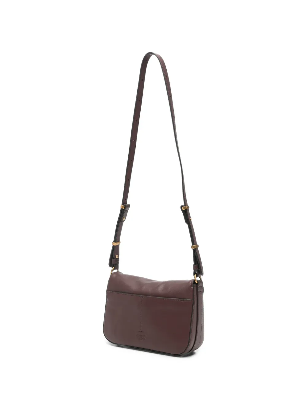 PINKO Love Birds leather shoulder bag Bruin