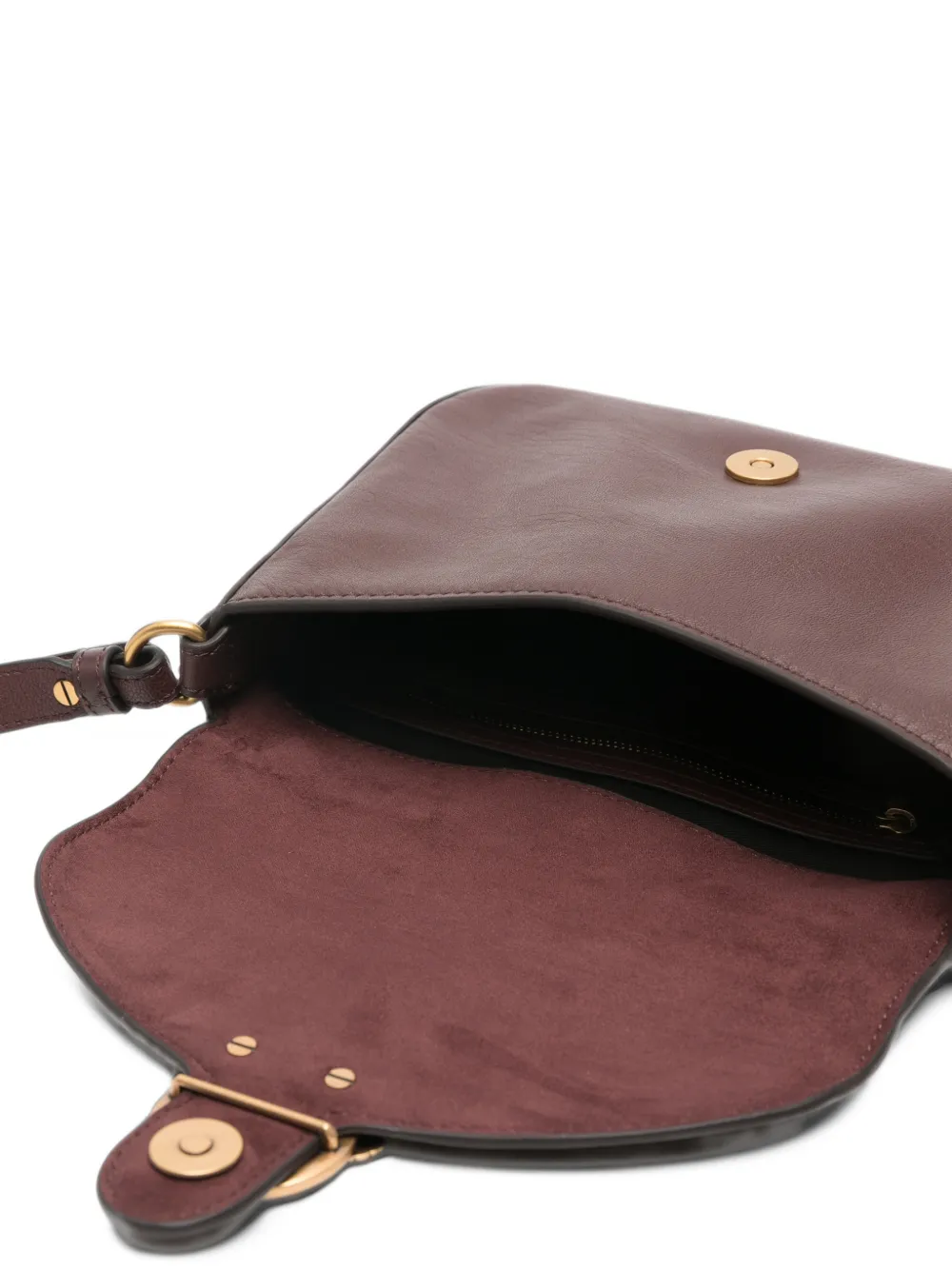 PINKO Love Birds leather shoulder bag Bruin