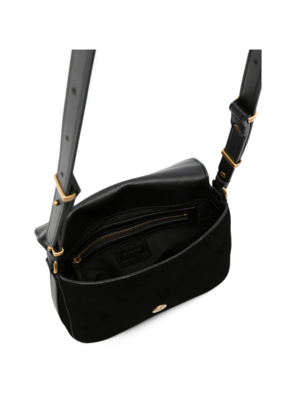 PINKO mini Love Bag suede shoulder bag Zwart
