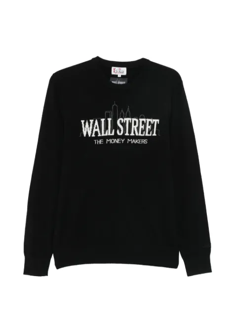 MC2 Saint Barth Heron Light crewneck sweater with Scrooge McDuck intarsia and embroidery