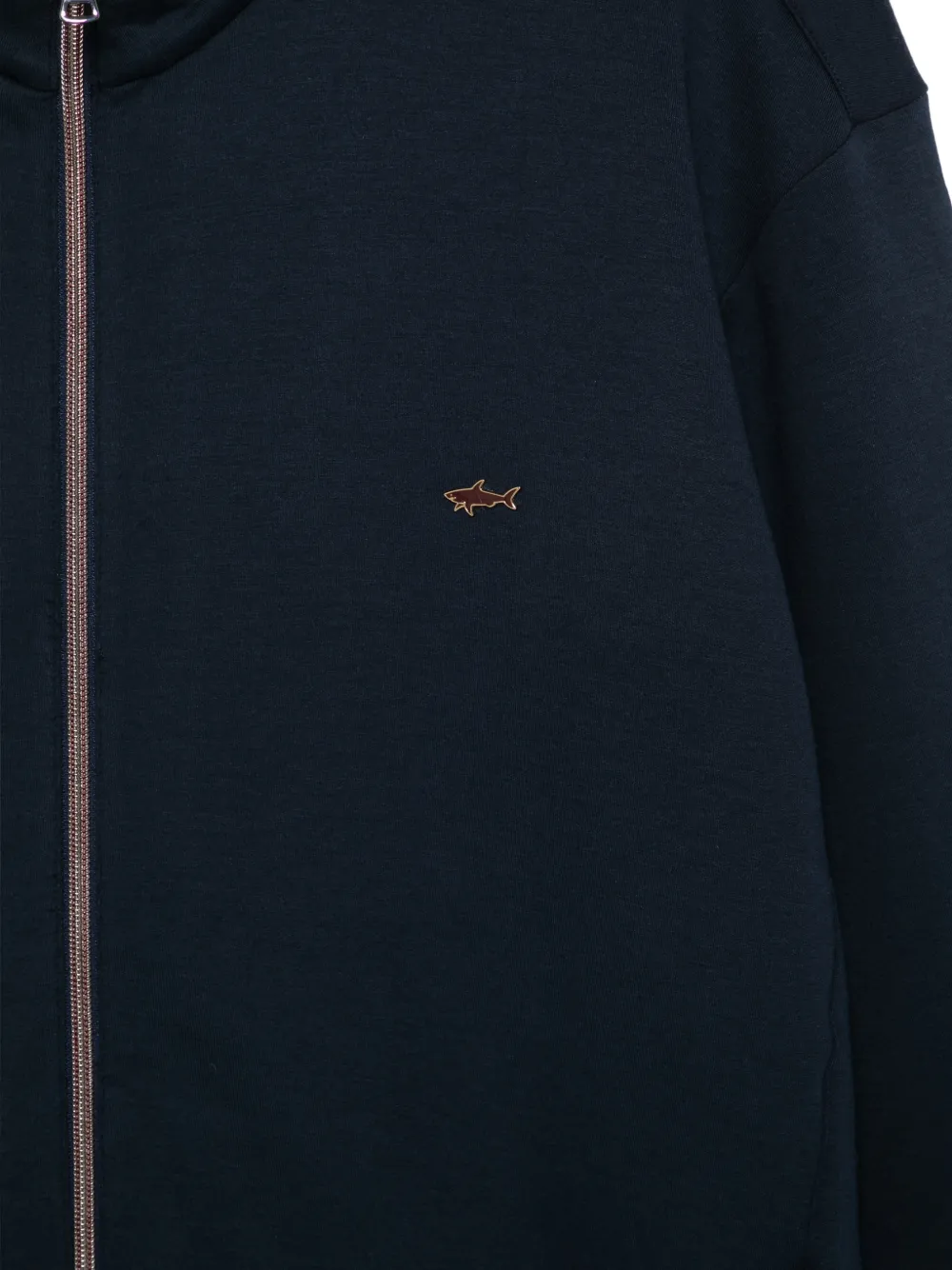 Paul & Shark zip-up logo-patch sweatshirt Blauw