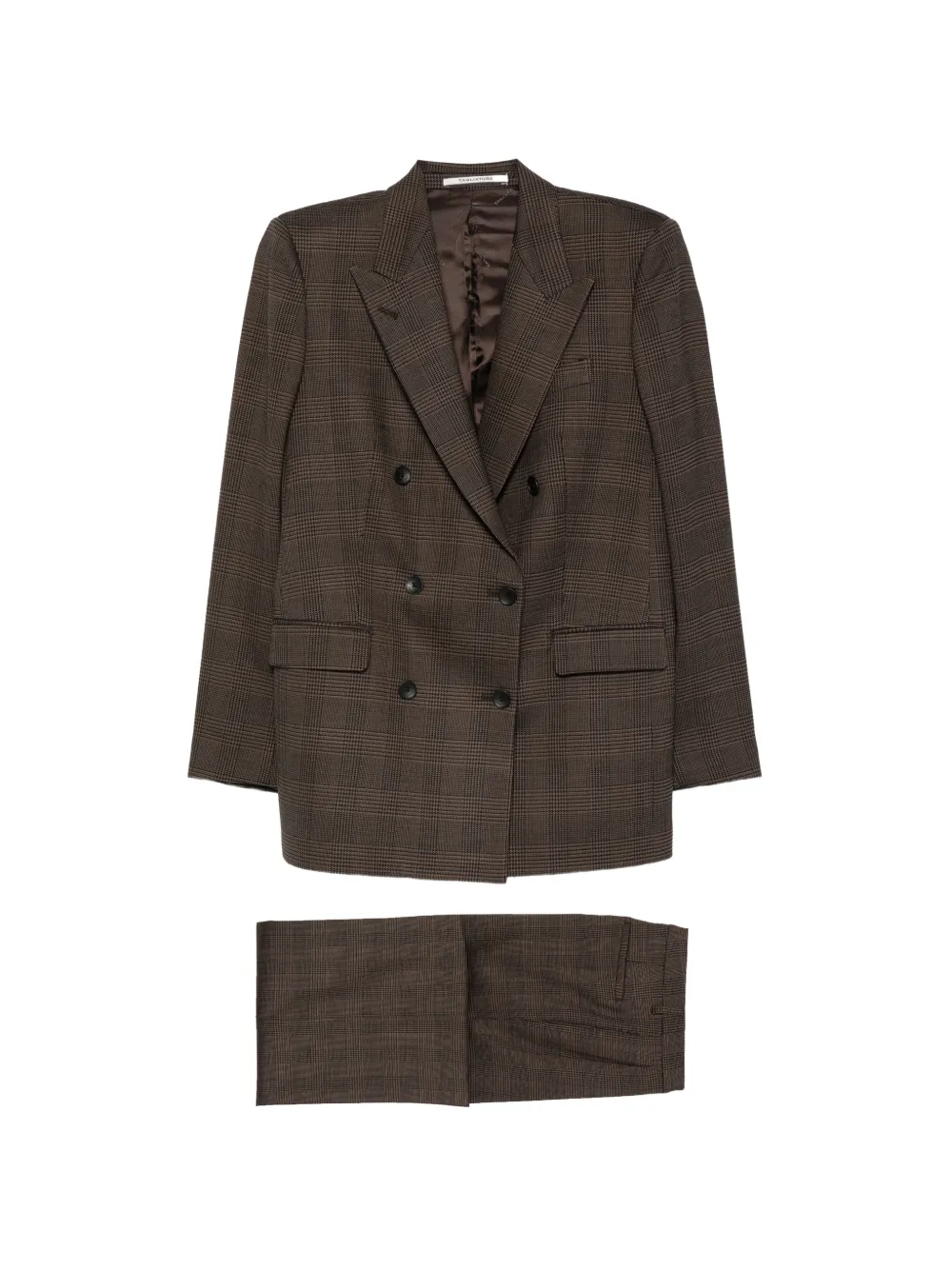 Tagliatore check-pattern double-breasted suit - Marrone