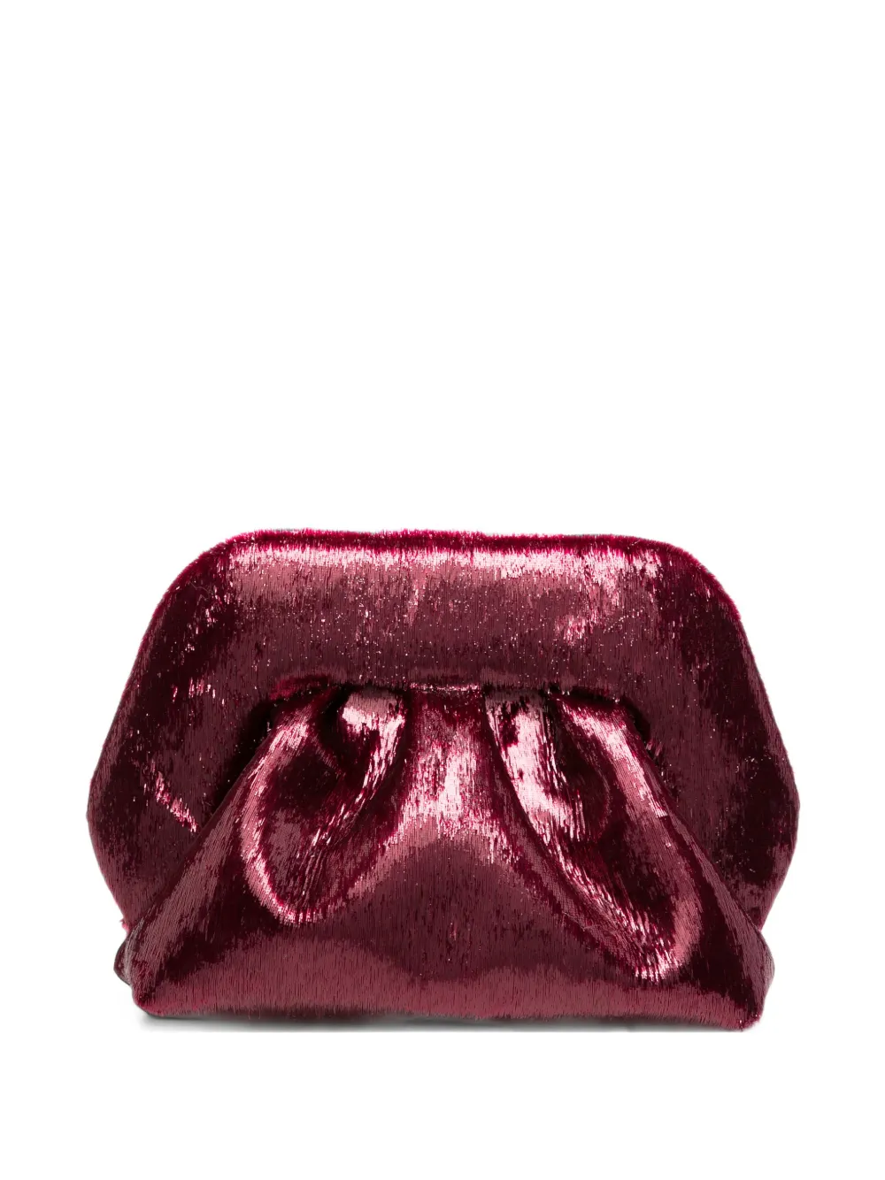 Themoirè Small Bios Sequin-embellished Clutch Bag In Burgundy