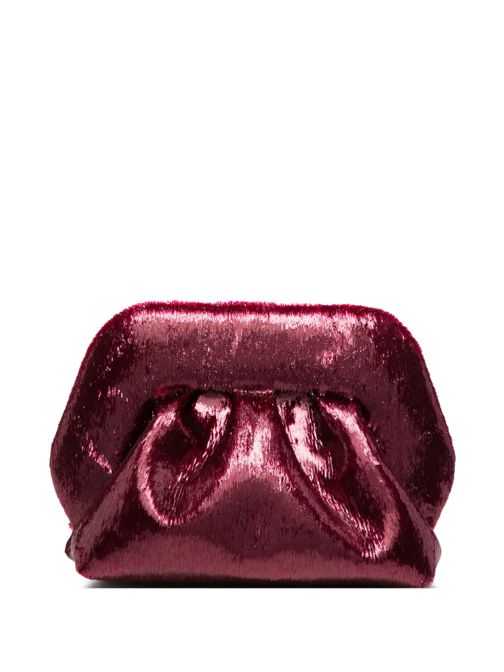 Themoirè small Bios sequin-embellished clutch bag - Rosso