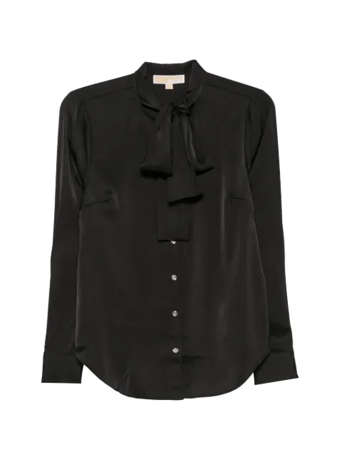 Michael Kors camisa con botones y lazo en el cuello