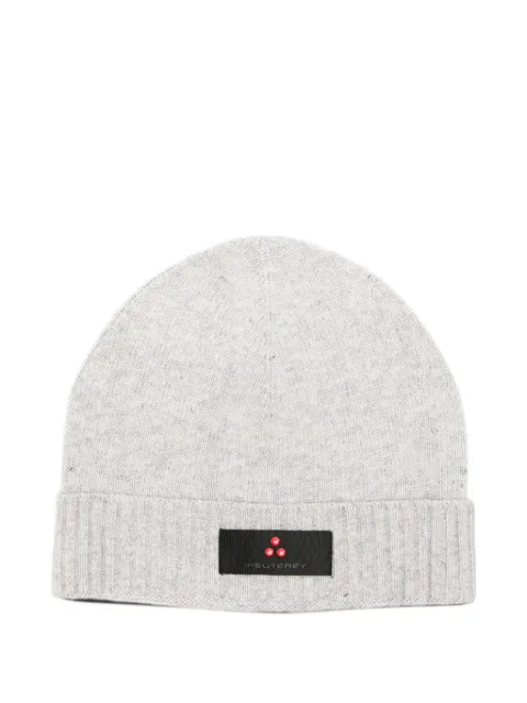 Peuterey Silli 05 logo-patch ribbed-trim beanie hat
