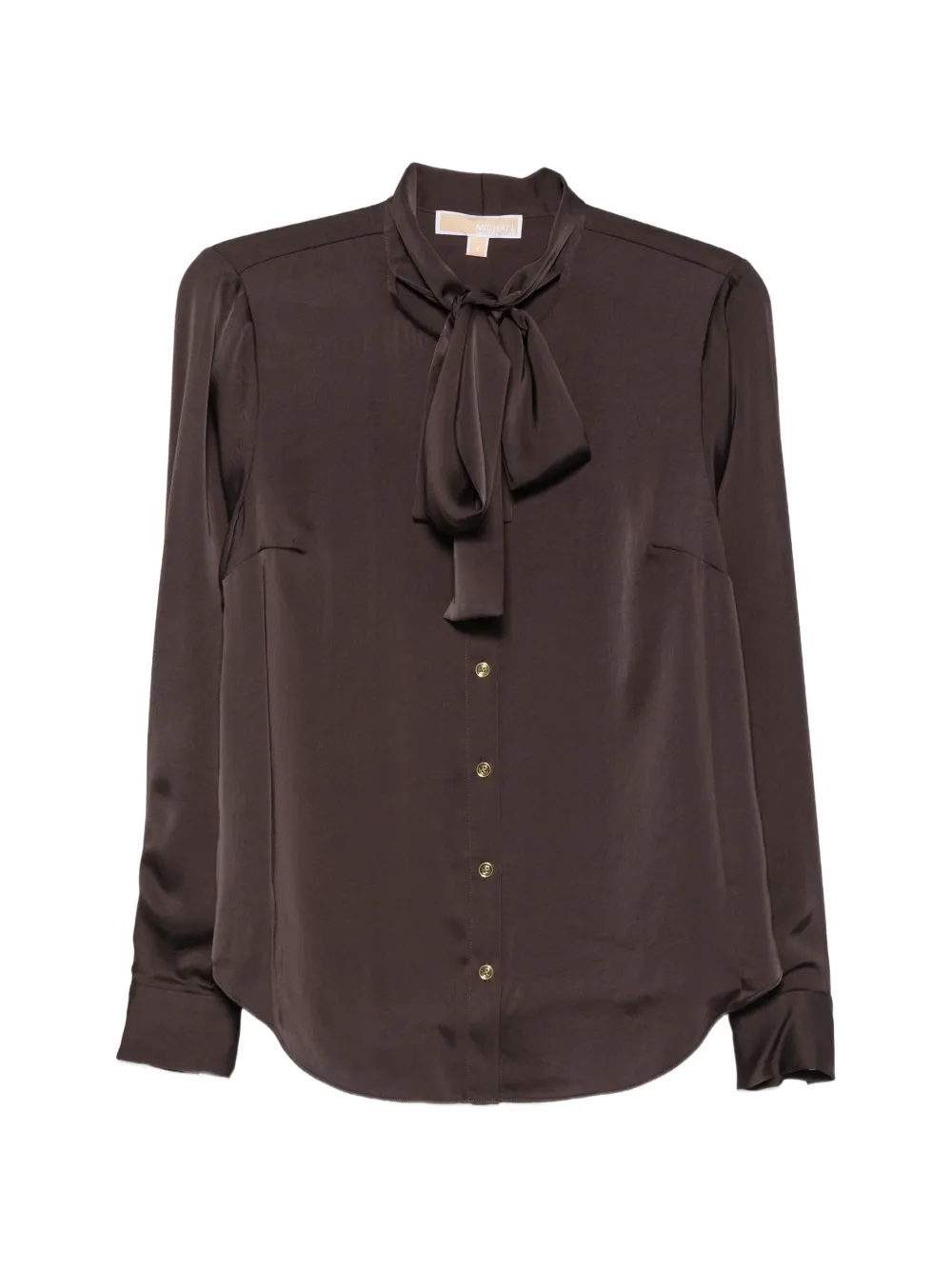 Michael Kors pussy-bow button-up shirt - Braun