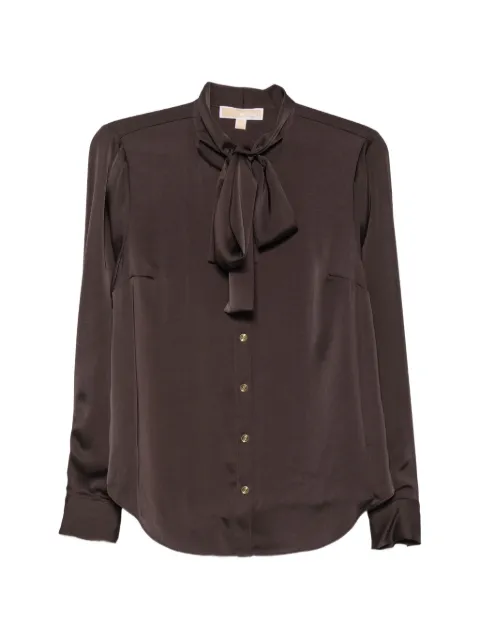 Michael Kors camisa con botones y lazo en el cuello