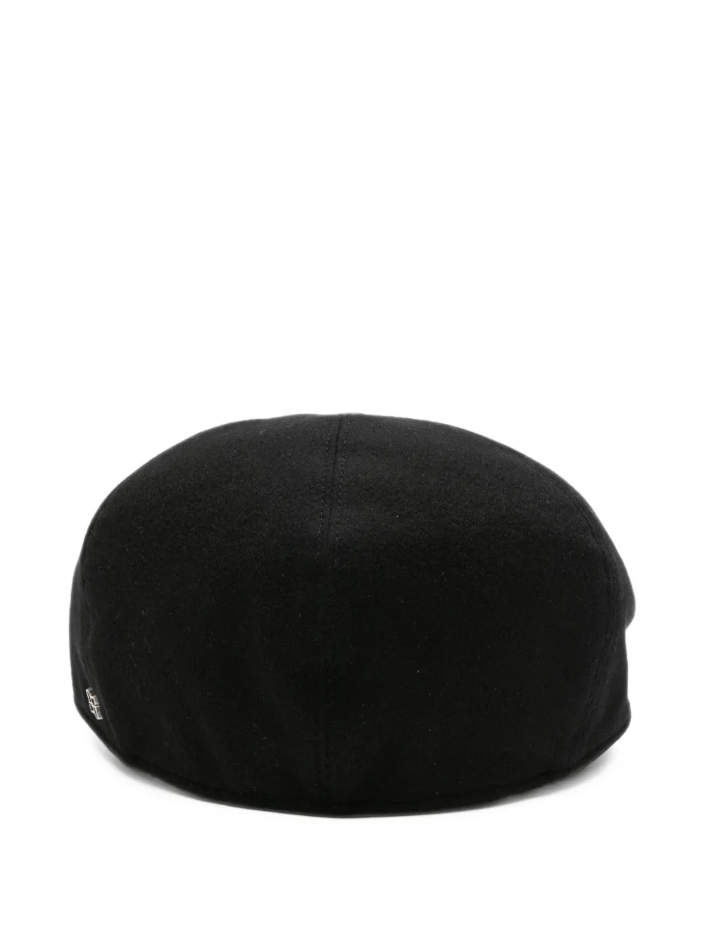 Tagliatore Donald logo-plaque cashmere flat cap Zwart