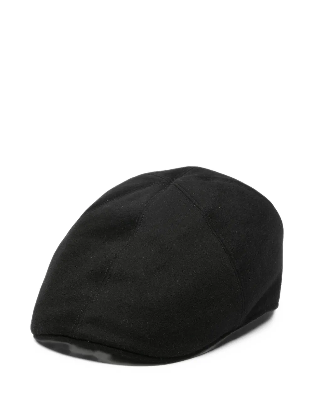 Tagliatore Donald logo-plaque cashmere flat cap Zwart