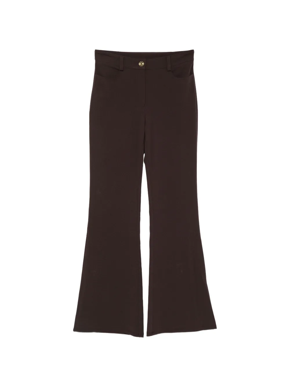 Michael Kors logo-plaque flared trousers - Marrone