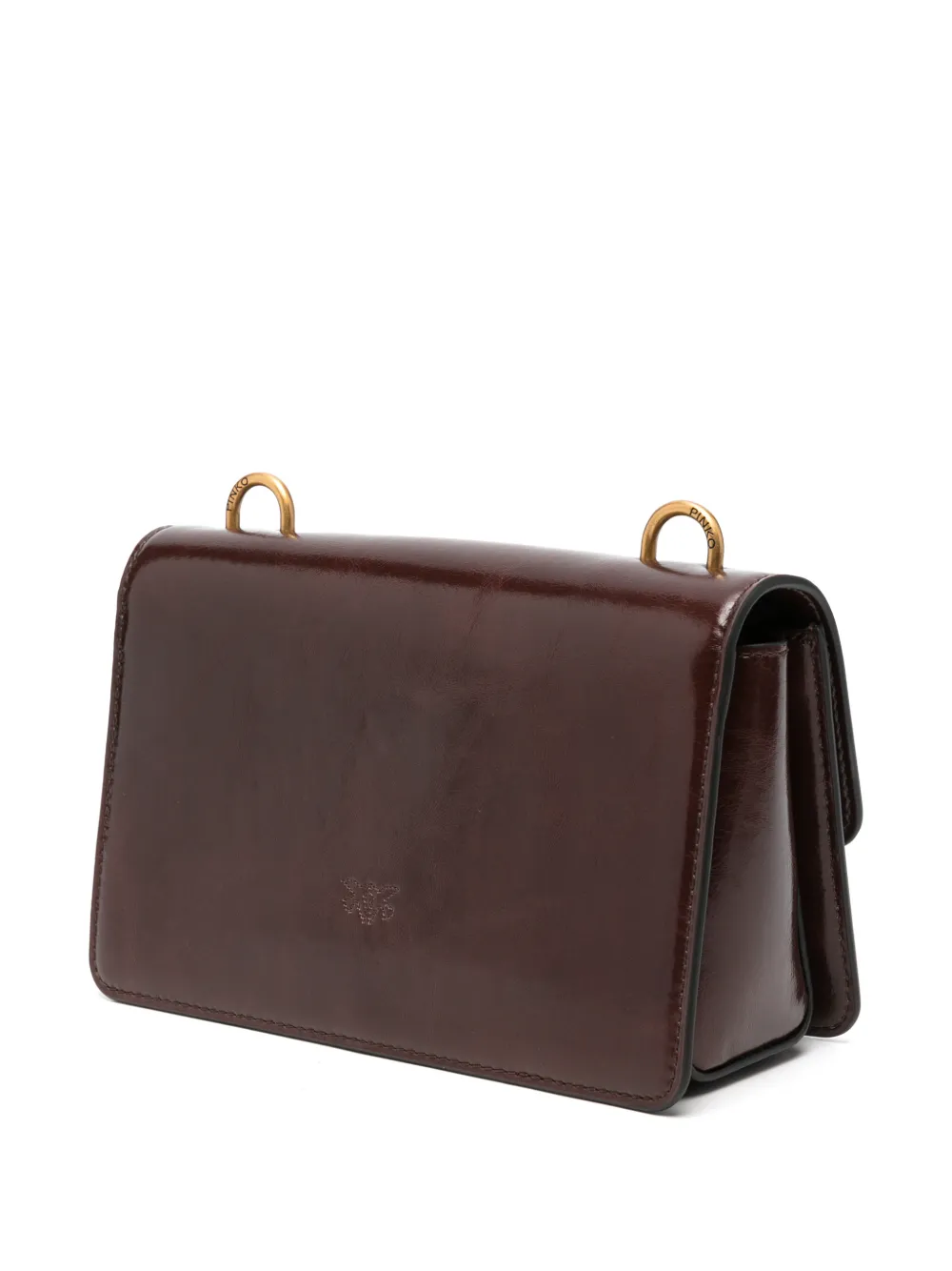 PINKO mini Love One leather shoulder bag Rood
