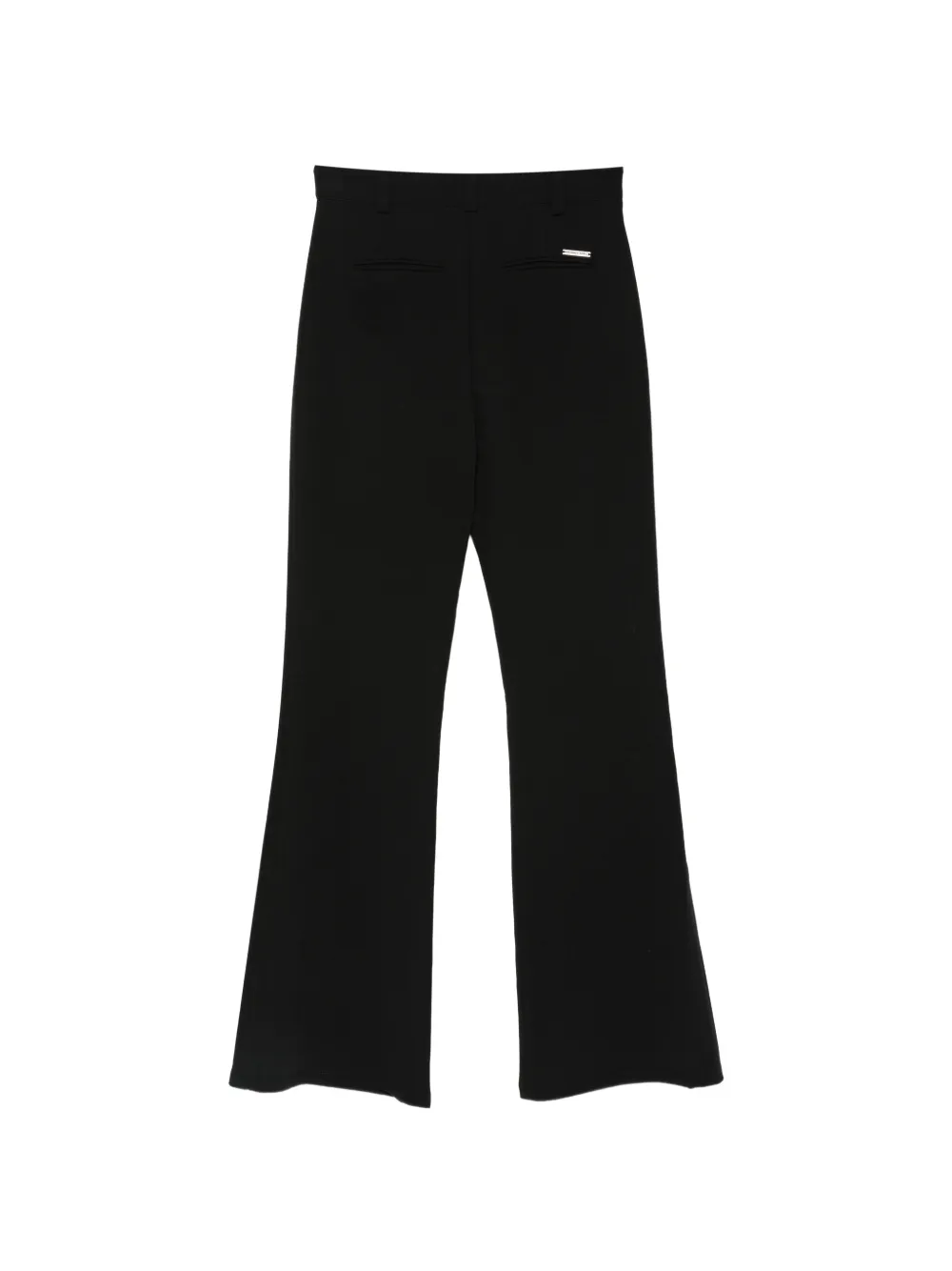 Michael Kors logo-plaque flared trousers Zwart