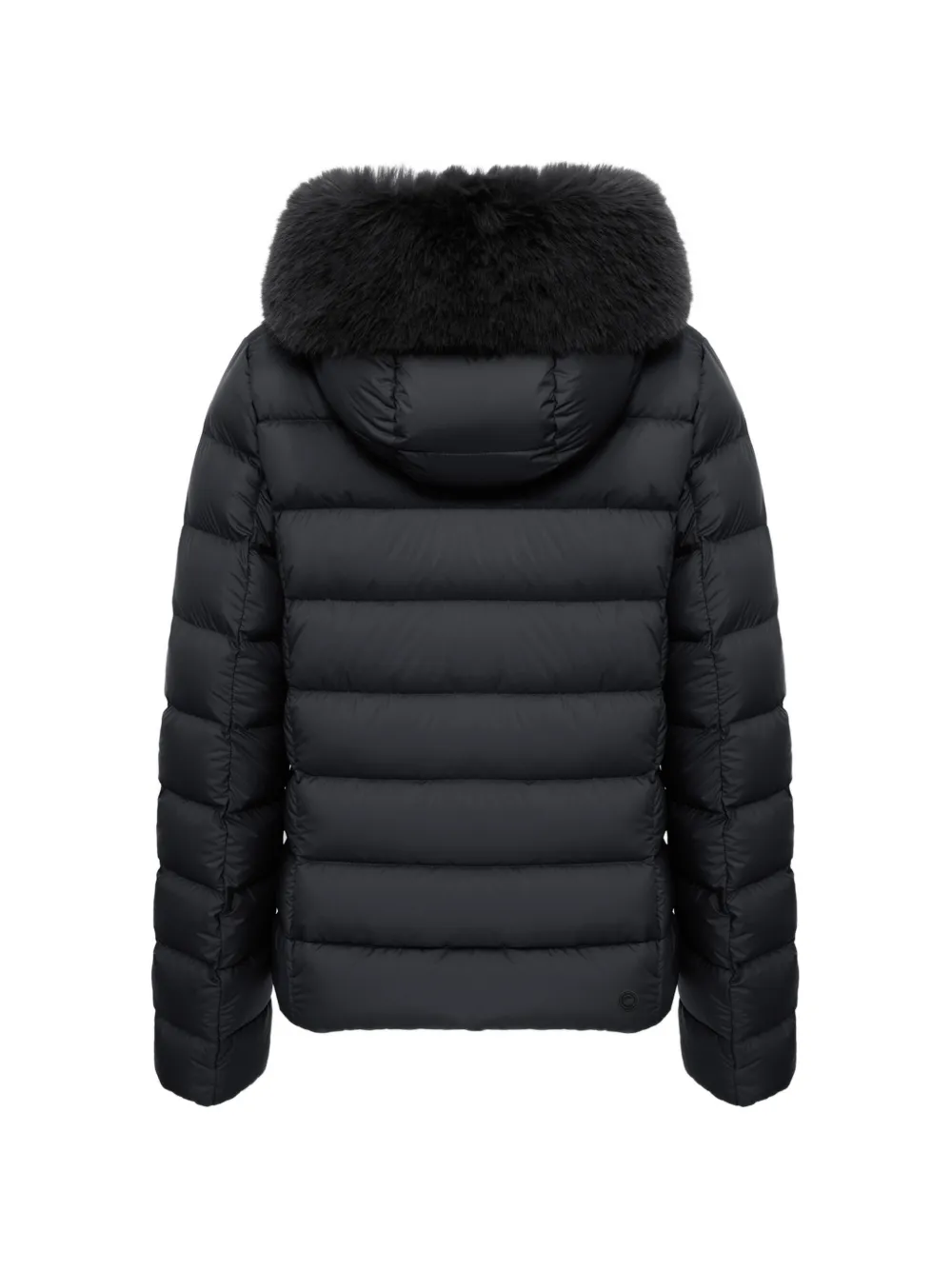 Colmar faux-fur trim hooded puffer jacket Zwart